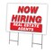 Signmission Now Hiring Real Estate Agents Yard & Stake outdoor plastic coroplast window, 2436 REAL ESTATE AGENTS C-2436 REAL ESTATE AGENTS - alternate 1